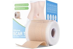 SOMLZU Silicone Scar Sheets, Silicone Scar Tape, 1.6" x 120" Medical Grade Scar Tape Removal Sheets for Surgical, C-Section, Burn Scars (2 Rolls-3M)