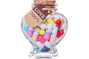 KBFUSHI Capsule Letters Message in a Bottle - Love Letter for Valentine's Day, Birthday,Long Distance Relationship Gifts for Boyfriend,Girlfriend - (Mixed Color 45pcs)