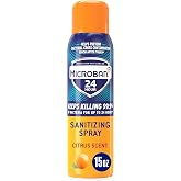 MICROBAN 24 Hour Disinfectant Sanitizing Spray, Citrus Scent, 15oz