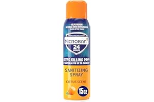MICROBAN 24 Hour Disinfectant Sanitizing Spray, Citrus Scent, 15oz