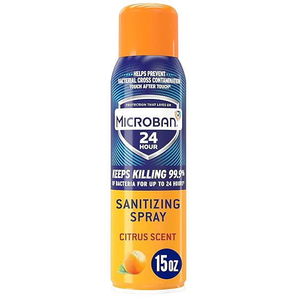 MICROBAN 24 HOUR DISINFECTANT SANITIZING SPRAY, CITRUS SCENT,...