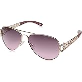 GUESS Women's Metal Aviator Sunglasses