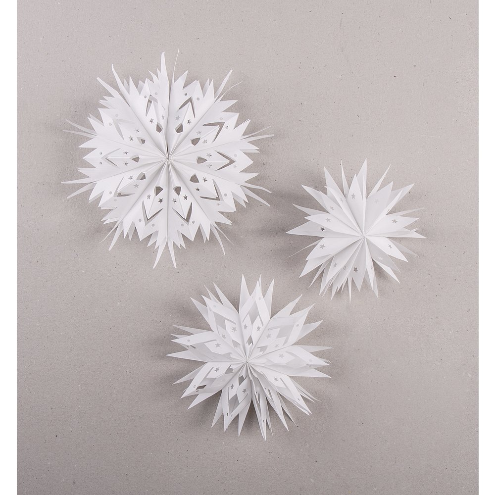 Rayher Set of 50 Mini Magic Stars White Paper Bags, 5.3 x 11.5 cm, Accessories and Instructions Included, 67253000