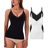 EUYZOU Womens Tummy Control Shapewear Tank Tops Seamless V-Neck Compression Tank Tops Body Shaper Camisole