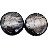 2 Silver Mirrors Hypersthene 15mm Disc for Jewelry Making 7425 for Jewelry Making