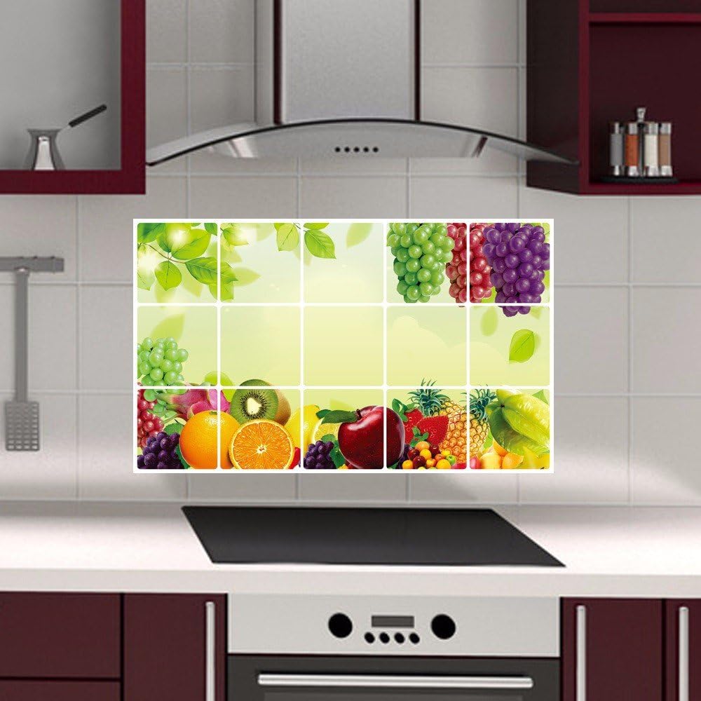 GOUZI The grape water ghost-oil-water resistant 45×75cm Wall sticker Removable wall sticker For Bedroom Living Room Background Wall Bathroom Study Barber Shop