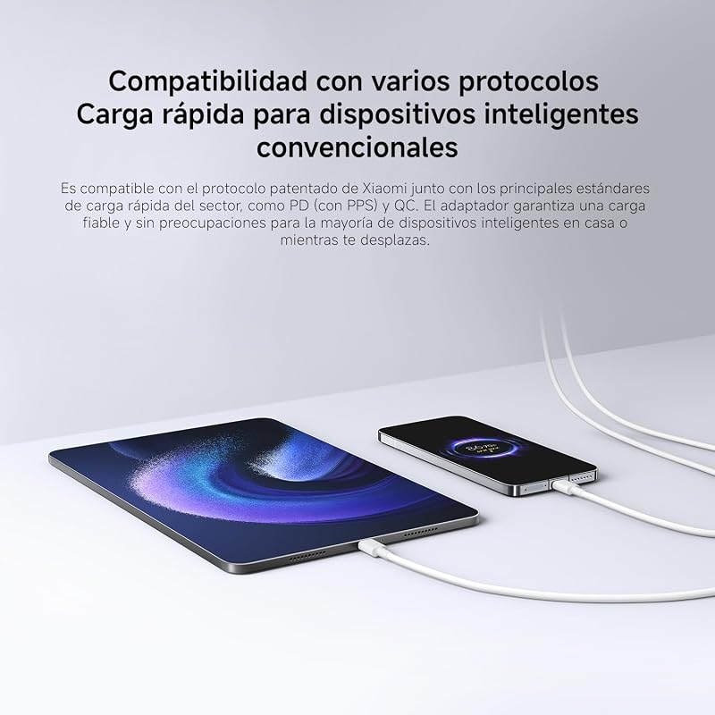 Cargador rápido 3 puertos USB-C 90W, adaptador
