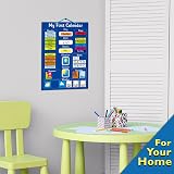 Fridge Magic Interactive Magnetic Learning Calendar Blue 40x32 cm view 4