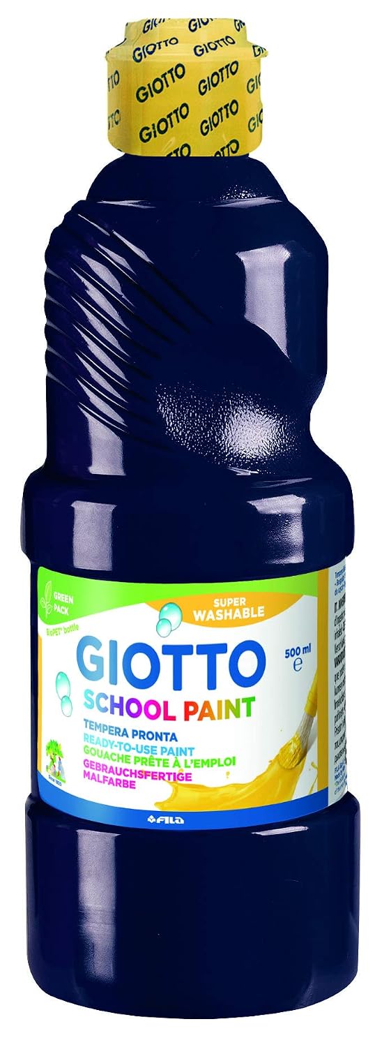 GIOTTO SCHOOL PAINT 500ML BLACK, 535324, 500 ml (Pack of 1)