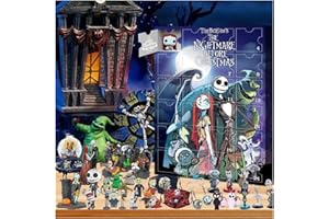 AYEBEAU Halloween Advent Calendar 2024, Halloween Horror Figures Advent Calendar, 24Pcs Halloween Countdown Calendar with Surprise Toys, Scary Halloween Doll Collectible Figures Gift (B)