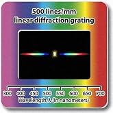 Rainbow Symphony Diffraction Grating Slides, Linear, 500 Line/Millimeters, Made in USA, Package of 10