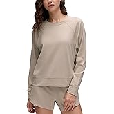 CRZ YOGA Cloud Jersey Pullover Sweatshirt for Women Long Sleeve Soft Casual Crewneck Tops Basic Workout Fall Shirts