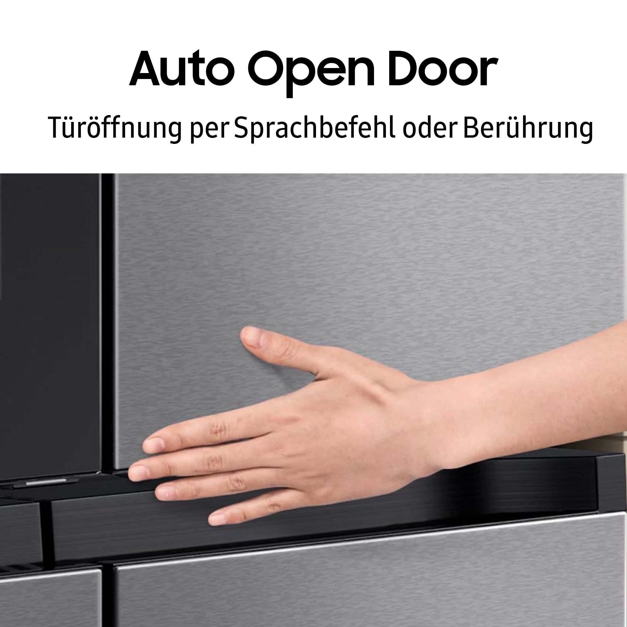 Samsung RM90F67CECEF Bespoke French Door Kühlschrank, 185 cm, 654 l, 255 l Gefriervolumen, AI Home, AI Vision mit integrierter Kamera, Beverage Center, Clean Deep Charcoal 4