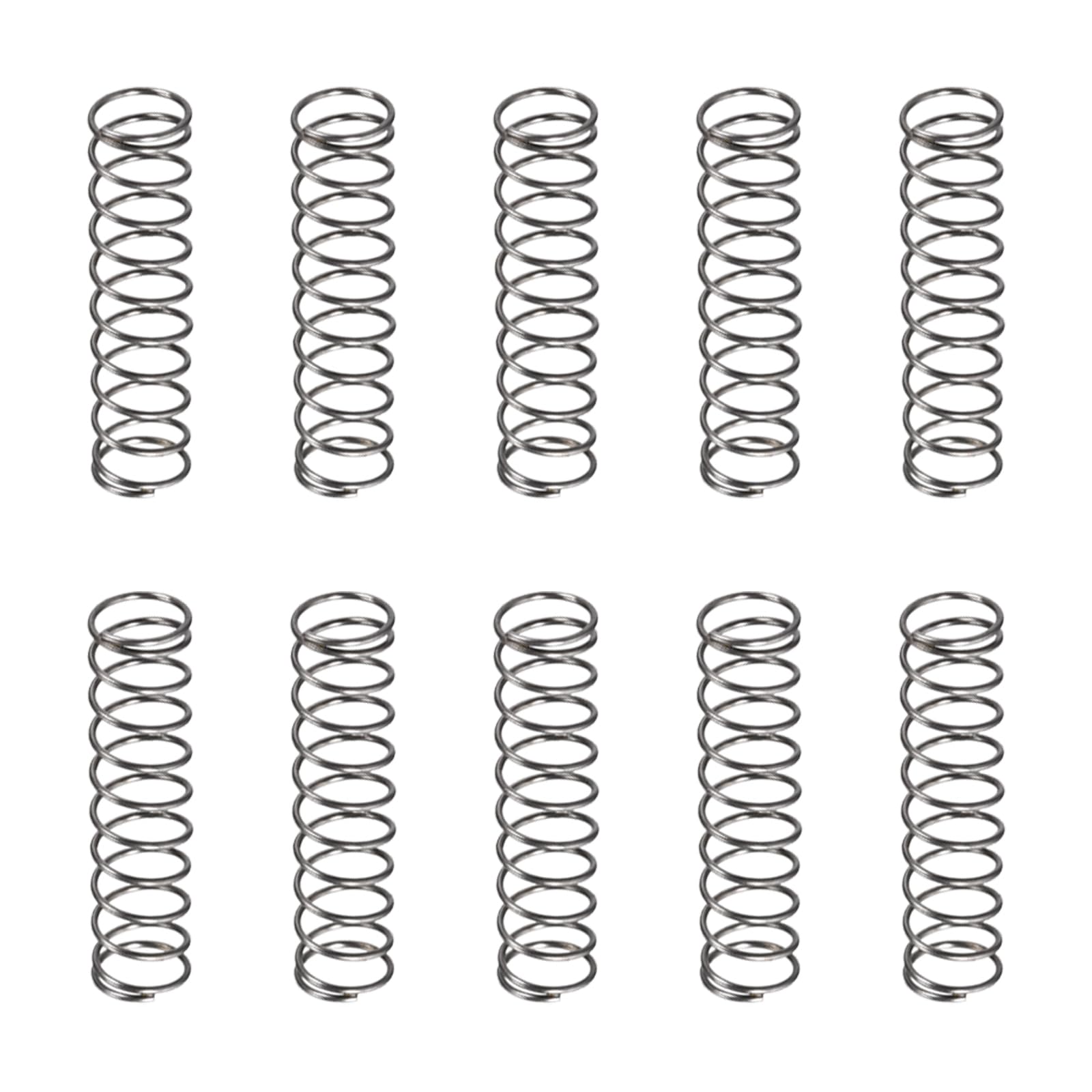 DTGN 0.5x6x25mm(DxODxL) Compression Spring - 20Pack - Good for Machinery - Spring Steel Extension Spring - Gray