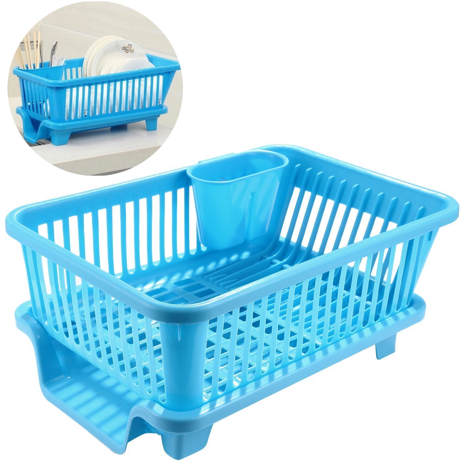 Buy ShopAIS IN 1 Plastic Multifunction Dish Racks Washing Organizer with Tray for Kitchen