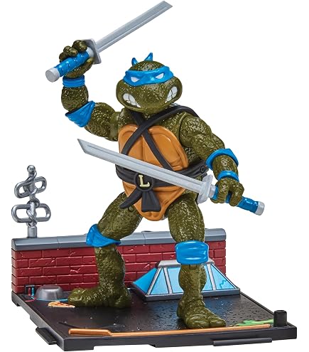 Figurine Géante Leonardo 30 Cm – Teenage Mutant Ninja Turtles – Points Articulés Et Katanas Inclus