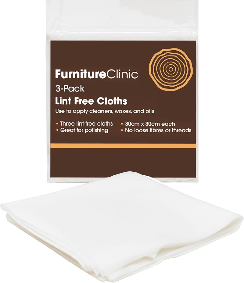 Furniture Clinic Lint Free Cleaning Cloths for Wood Furniture 1 Pack