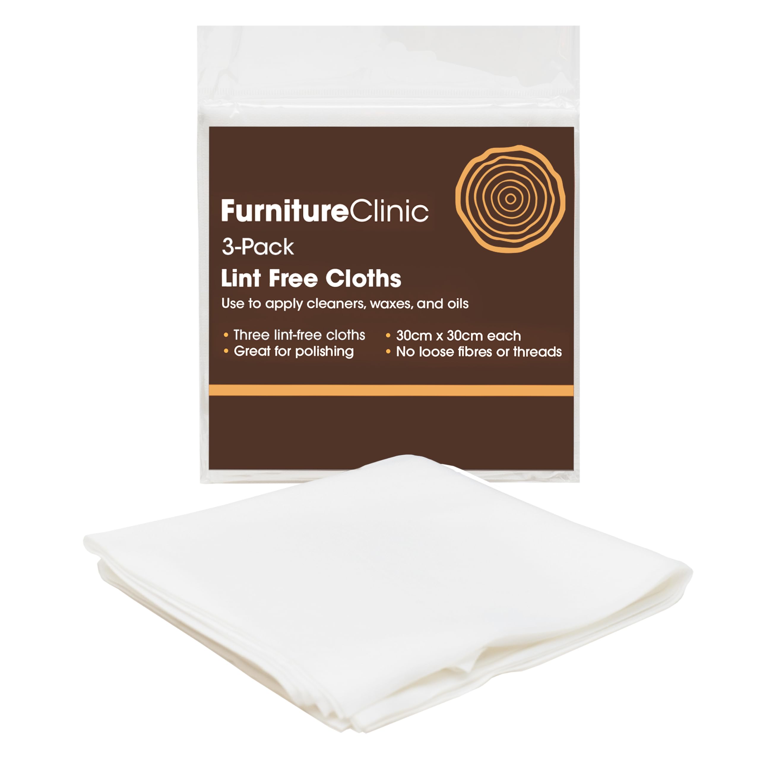 Furniture Clinic Lint Free Cleaning Cloths - Cleaning Cloths For Cleaning, Oiling Wooden Furniture, Applying Wood Waxes & More (1)