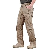 TACVASEN Men's Tactical Cargo Pants, Cotton 9 Pockets Work Pants, Stretch Hiking Pants, Lightweight Outdoor Workout Pant