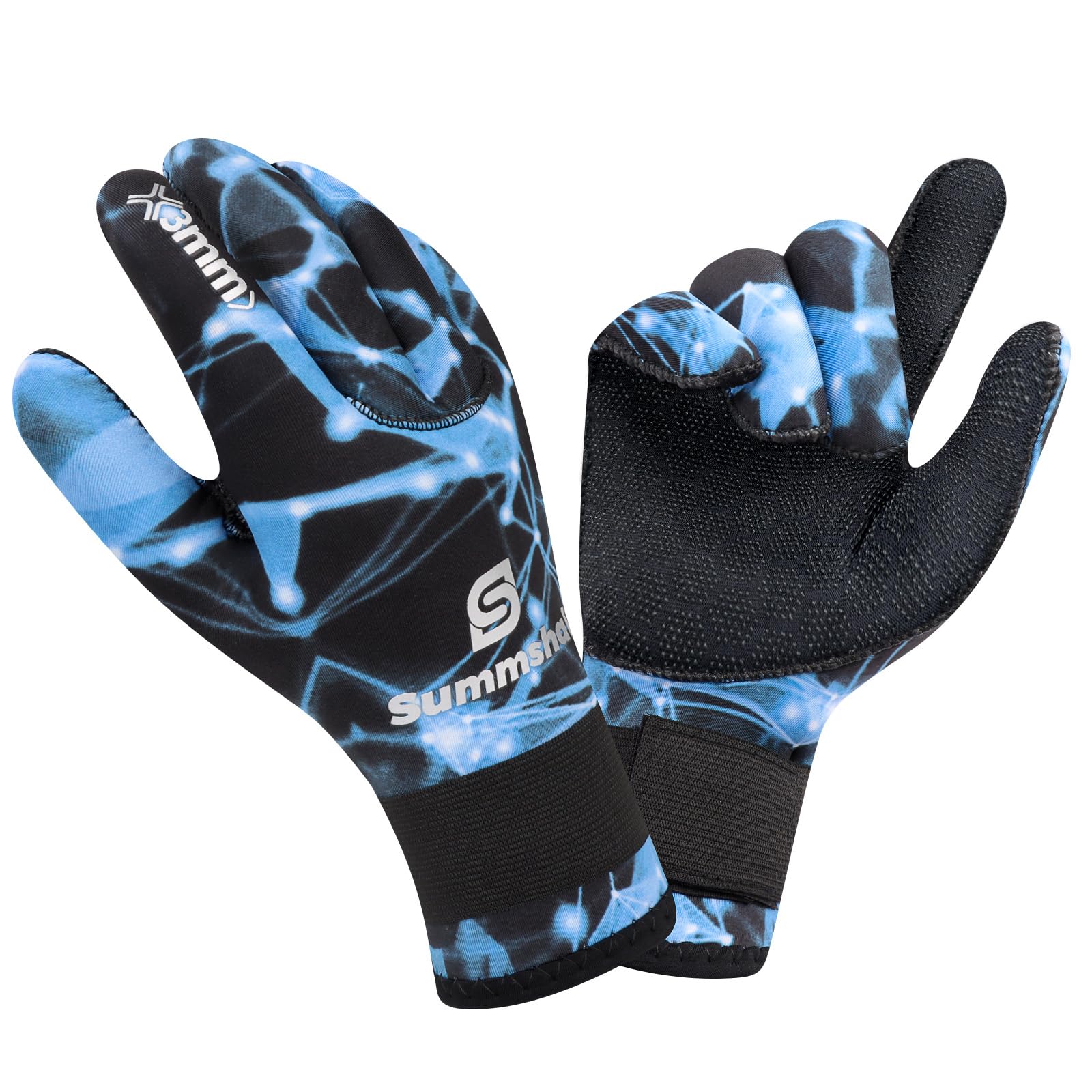 Summshall Wetsuit Gloves 3MM Neoprene Gloves Water Resistance Thermal Antislip Warm Swimming Gloves for Men Women Spearfishing Surfing Rafting Kayaking Paddling Scuba Diving