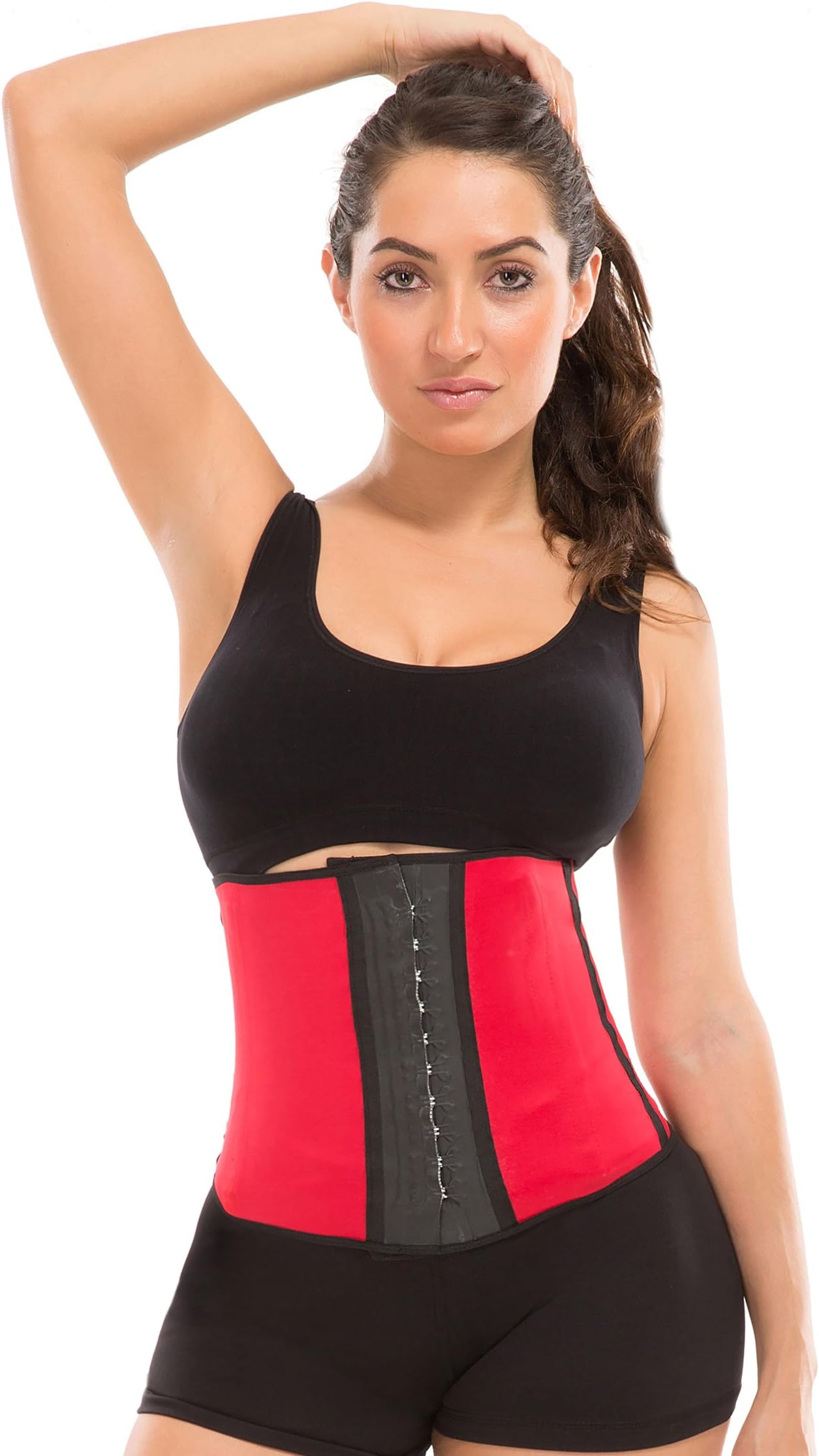 TruFigureColombian Sport Latex Waist Trainer/Cincher (Faja Deportiva) w/ 3-Hooks
