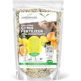 GARDENWISE Professional Citrus Fertilizer + Vital Micronutrients; Perfect Balanced NPK for All Citrus; for Indoor and Outdoor Plants; Orange, Lime, Avocado and Lemon Tree Fertilizer (1/2 Quart)