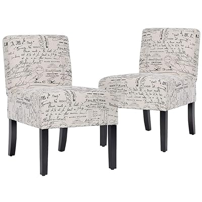 Accent Armless Dining Chair with Modern Fabric, Elegant Design
