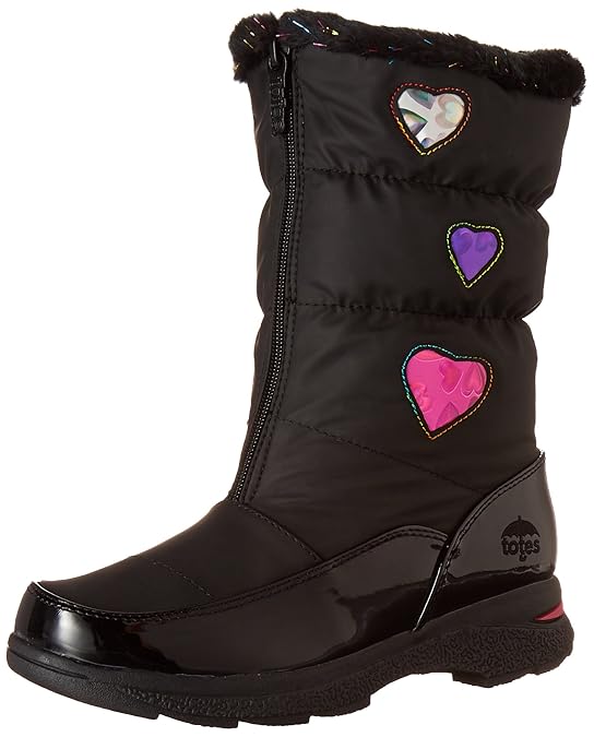 Buy totes Girls Heartful Waterproof Snow Boot (7T) Black at Amazon.in