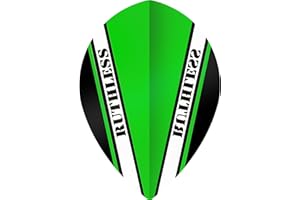 Ruthless V100 Pro Dart Flights | 100 Micron Pear and packs of 1, 3, 5 or 10