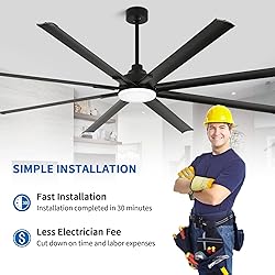 RIENAZA 84 Inch Industrial Ceiling Fans with