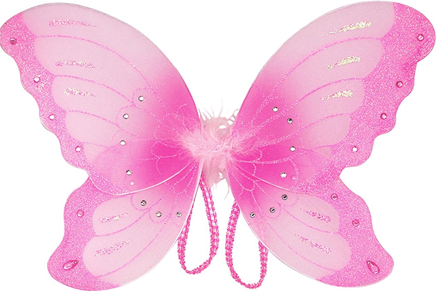 Amazoncom mozlly 14 inch pink sparkle butterfly wings for children