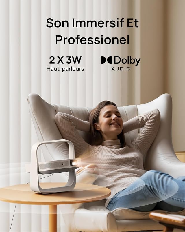 Elfin Flip Plus Videoprojecteur Portable Cinéma Domestique & Jardin