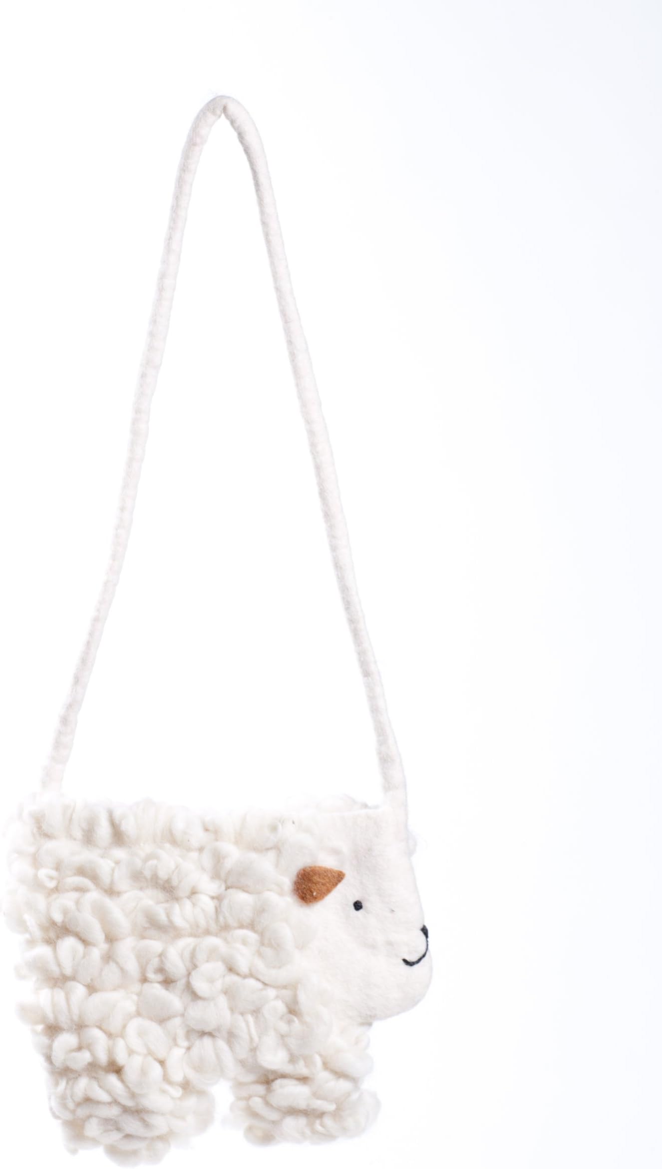Earth Divas KFP-14-l Girls Purse Shoulder Bag Felt Sheep Design