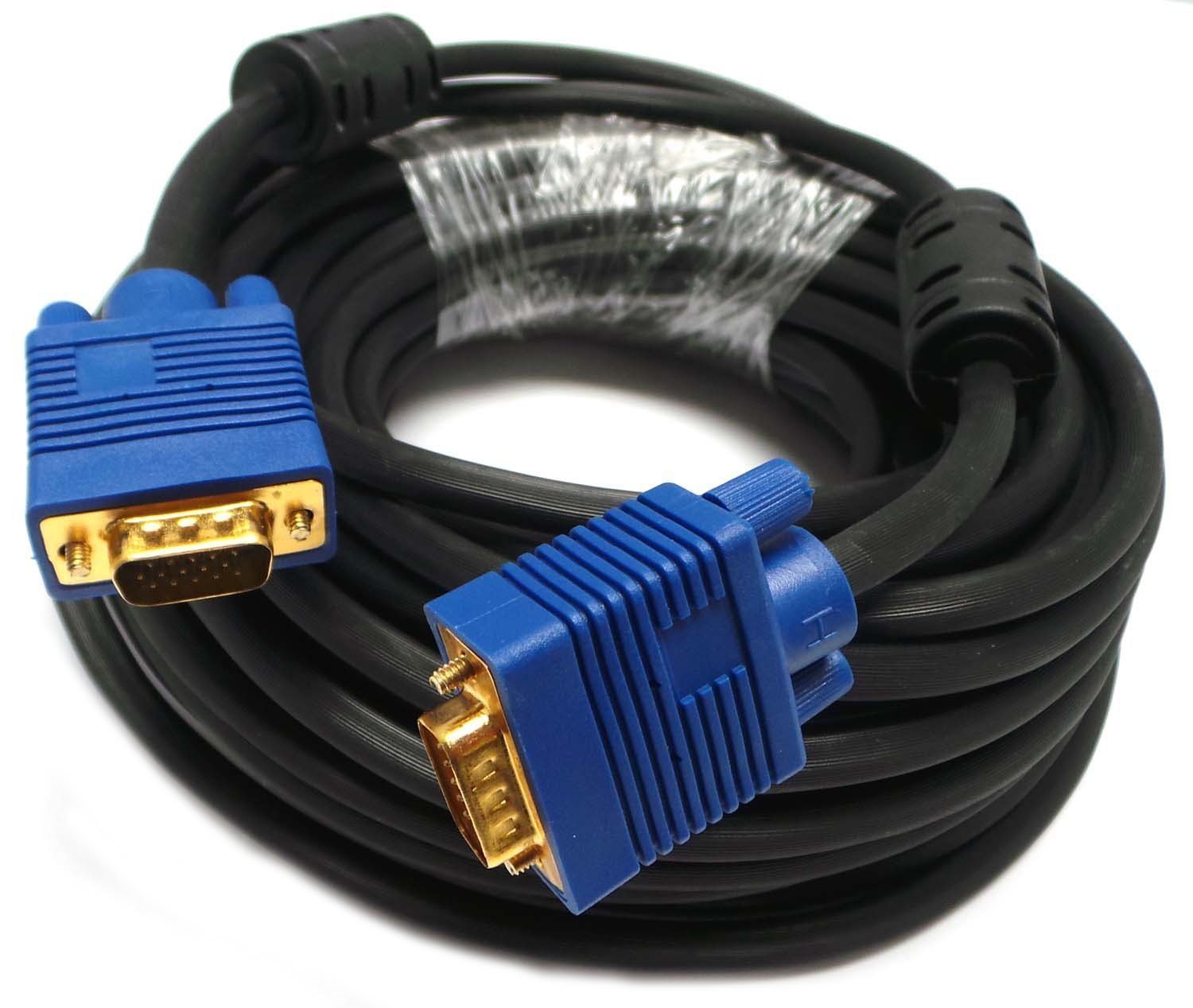 Blue 100ft 100 Ft Svga Super Vga M M Monitor Lcd Projector Cable Cables Interconnects Wiring Connecting Environews Tv