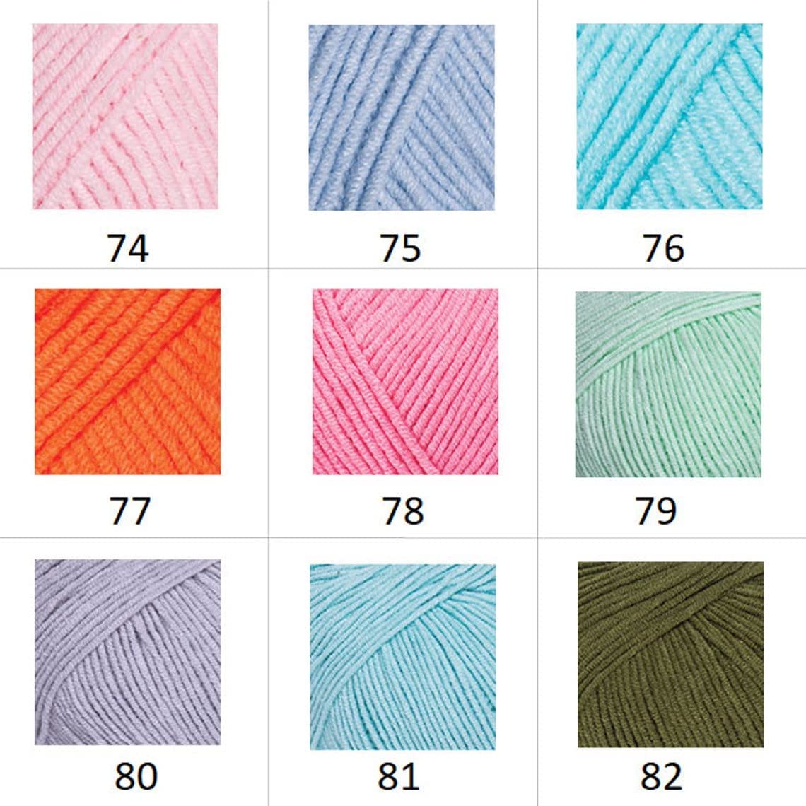 8 skeins YarnArt Jeans, Amigurumi Cotton Yarn, Knitting Yarn, Crochet Yarn, Baby Yarns, Amigurumi