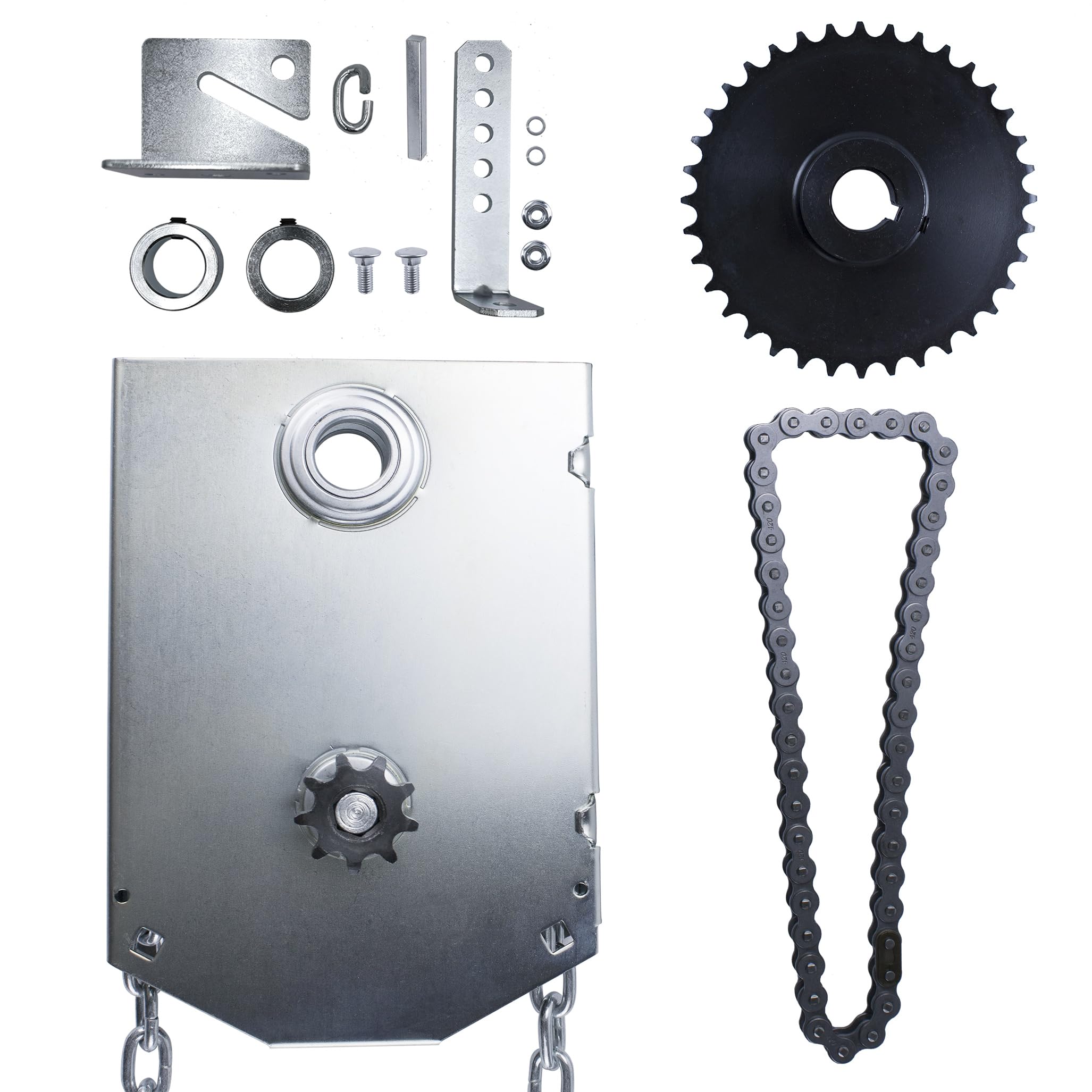 Photo 1 of LAJIAOZ Garage Door Jackshaft Chain Hoist - 4:1 Reduced Drive Heavy Duty Hoist for Roll Up Doors and Jackshaft Garage Door Openers