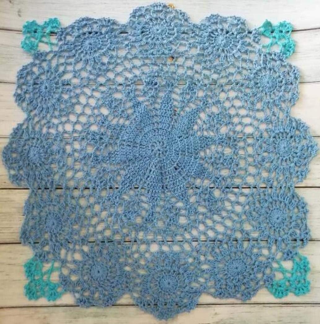 NIKIMI Cotton Crochet Place Mats Vintage Style Floral Embroidered Lace Christmas Placemats Cup Mat Mug Pad Coasters Table Doily