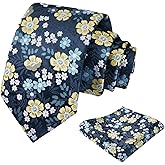 Alizeal Mens 3.15'' Flower Tie with Floral Handky Set