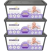 SOHBCLE Refills Compatible with Genie Easy Roll Signature Diaper Pail and Platinum Diaper Pail, 90 Bags Hold up to 4230 Newborn Diapers, 7-Layer Powerful Odor Control