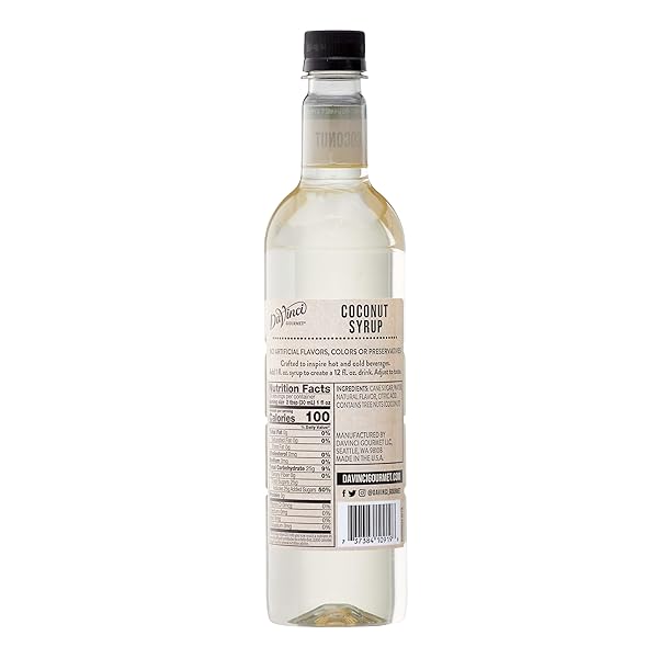 DAVINCI GOURMET NATURALS COCONUT SYRUP, 25.4 FLUID OUNCES (PACK OF 1)