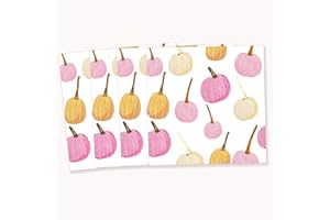 BIGKEOKI 60pcs Pink Pumpkin Paper Napkins Little Pumpkin Baby Shower Party Decorations a Little Pumpkin is On the Way Napkins for Gender Reveal Fall Halloween Thanksgiving Girl Bday Party Decor
