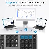 OMOTON Wireless Bluetooth Keyboard for Mac 3 Bluetooth Channels Quiet Typing view 2