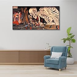 Utagawa Kuniyoshi Canvas Wall Art Witch Takiyasha