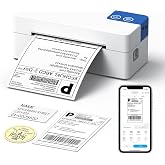 ETIKEZ Bluetooth Thermal Shipping Label Printer, 4x6 Thermal Label Printer | Fast Speed, Easy to Set up, Works with Amazon, Shopify, USPS, UPS, Etsy. Compatible with iPhone Android Windows &amp; Mac
