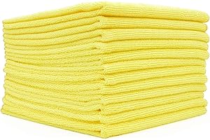 The Rag Company - All-Purpose Microfiber Terry Cleaning Towels - Commercial Grade, Highly Absorbent, Lint-Free, Streak-Free, 