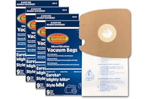 Envirocare Replacement Micro Filtration Vacuum Cleaner Dust Bags made to fit Eureka Style MM 60297A Style-10. Replaces Part# 60295C (Mighty Mite Vacuums) 36 pack