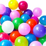 HYKJNBW Rainbow Balloons 50 Pack 12in Multicolored Latex Birthday Party Decor view 3