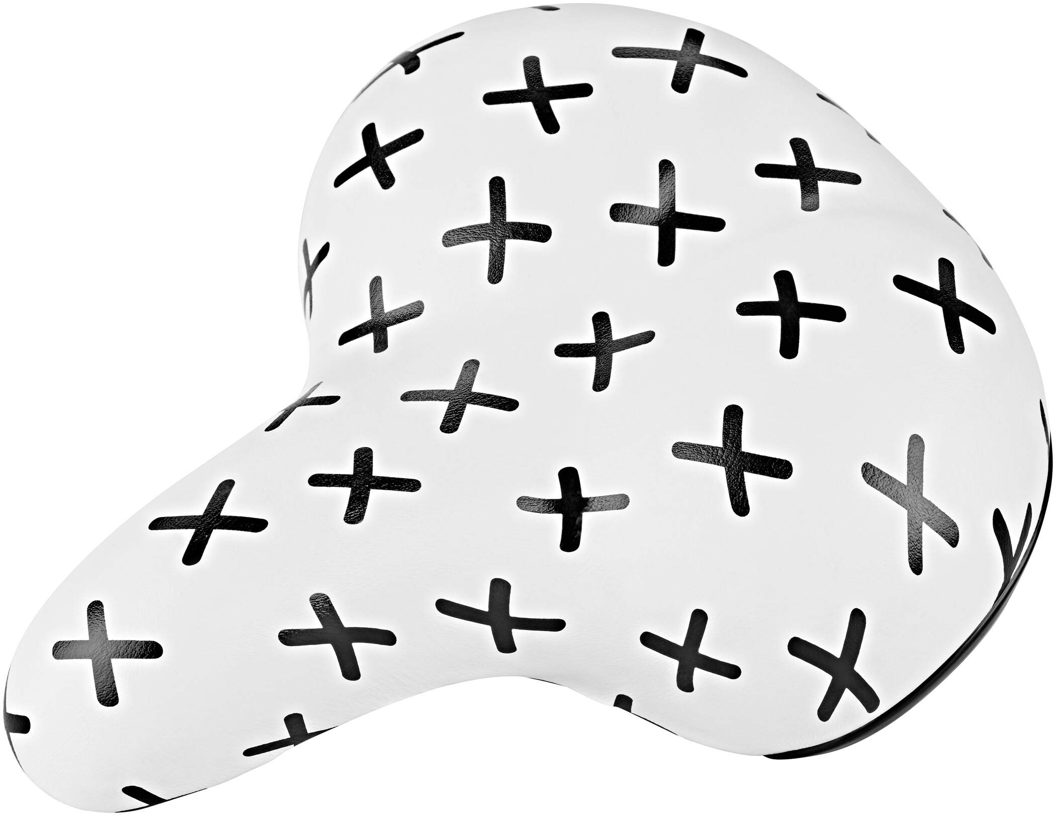Urban Proof Unisex Adult Bicycle Saddle - White/Black Crosses, One size