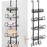 HapiRm Over Door Purse Organizer - Adjustable Purse Storage Rack with Bags Design Metal Basket, Wall Mounted Handbag Organizer, Hanging Handbag Holder, Can Use As 1/2 Part Detachable