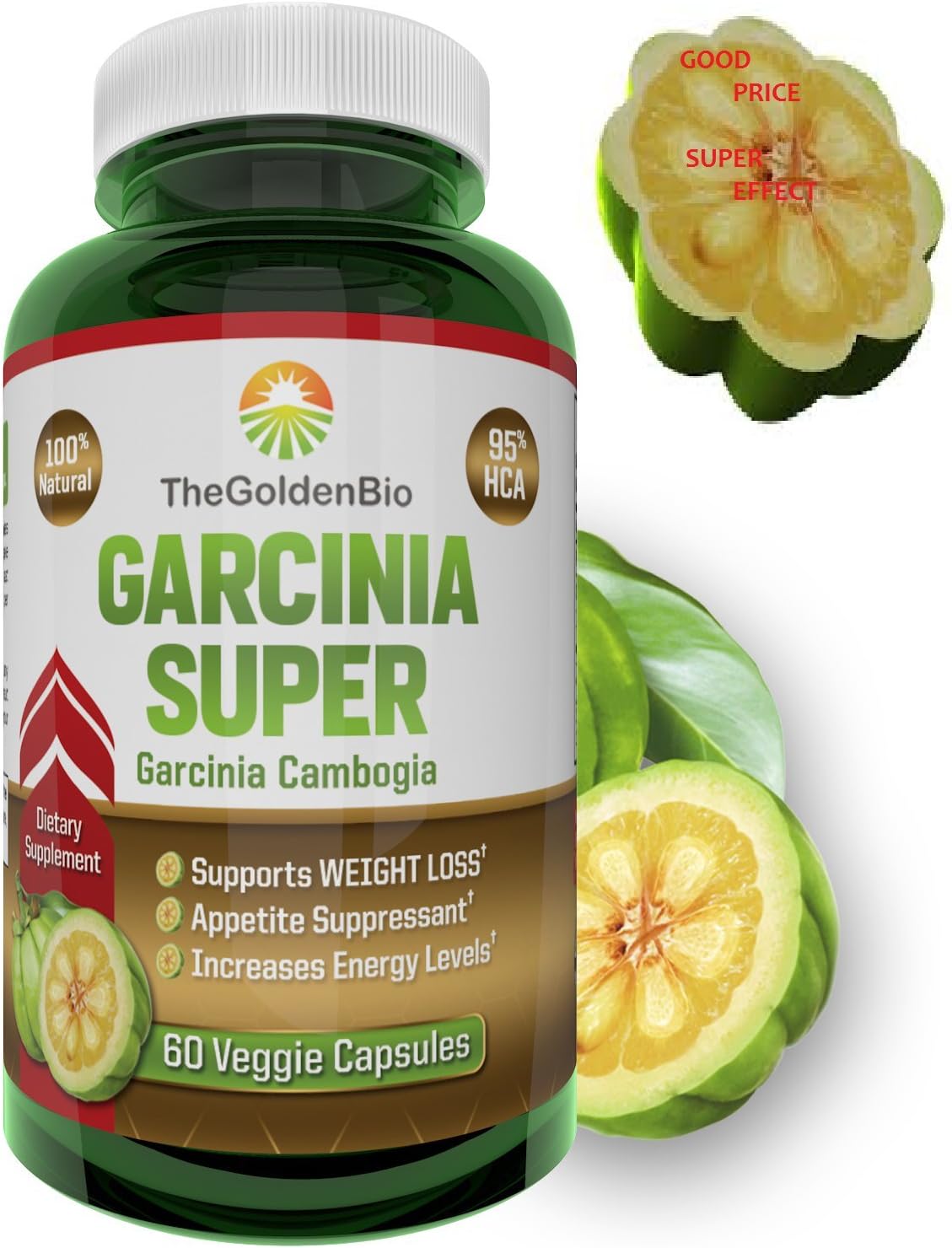 95 HCA Garcinia Cambogia Extract for Fast Weight Loss-Best Appetite Suppressant Pills for Women&Men-Carb Blocker&Fat Burner Supplement-USA Made